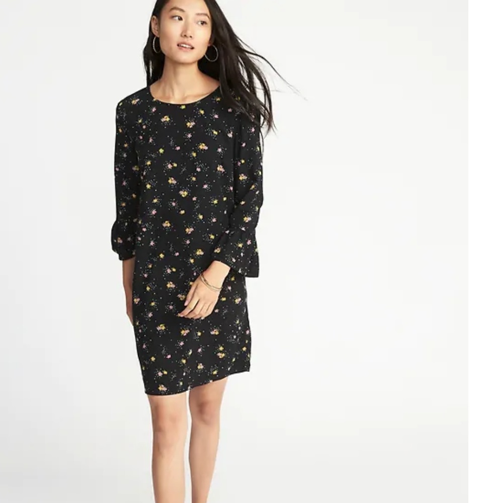 NWT❤️ Floral-Print 3/4-Sleeve Shift Dress